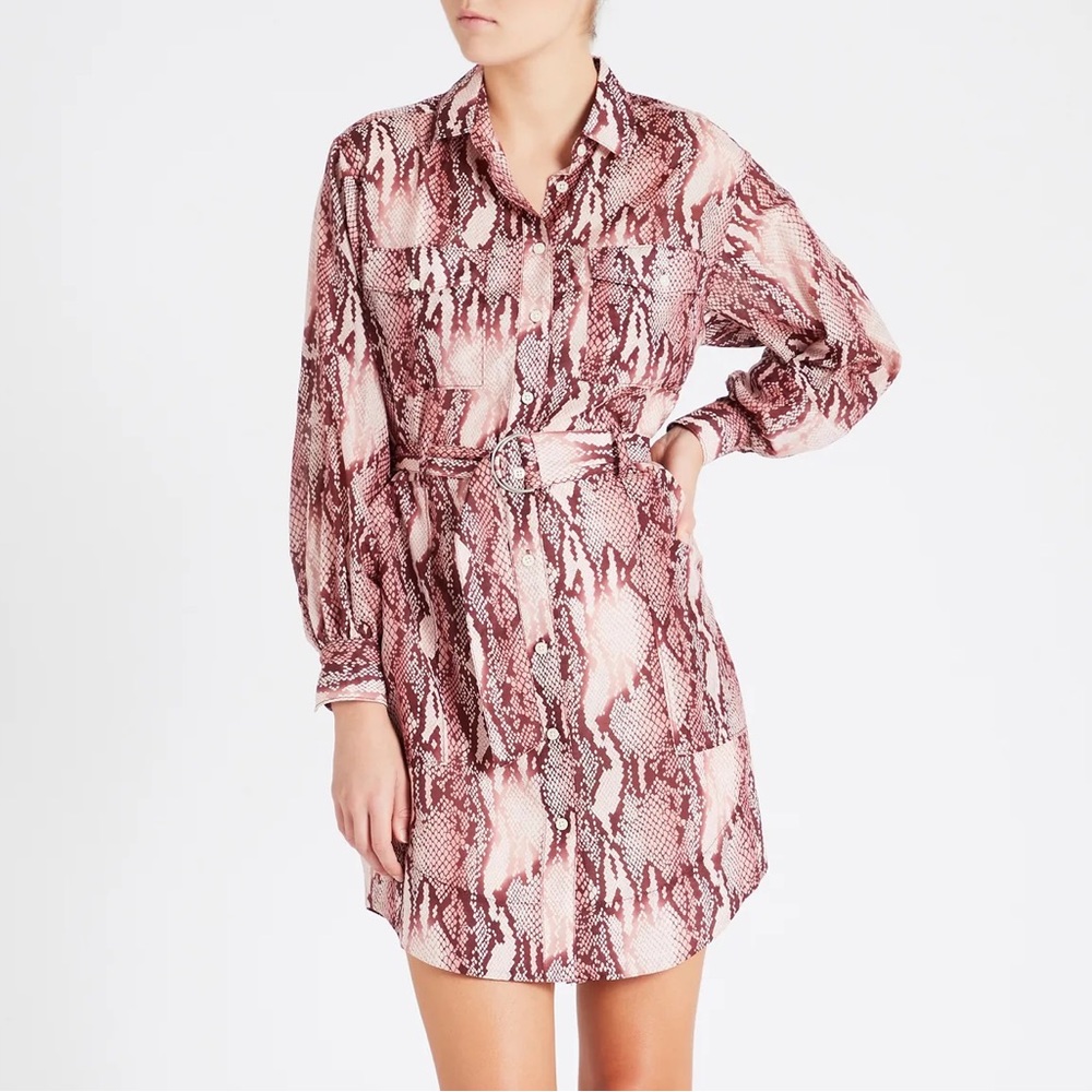 NWOT The Carmel Dress, Peach Whip Python